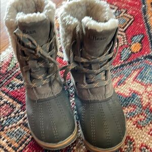 L.L. Bean Olive Green Winter Boots